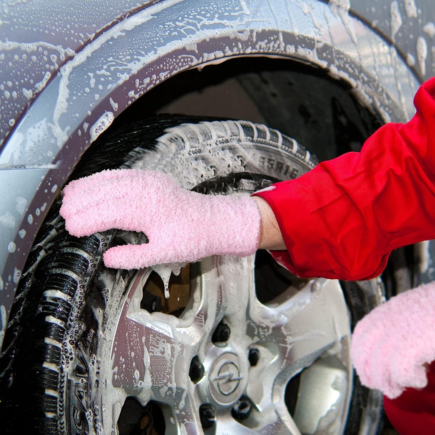 Bencailor 4 Pairs Microfiber Dusting Gloves Washable Reusable Cleaning Gloves Mittens for Plants