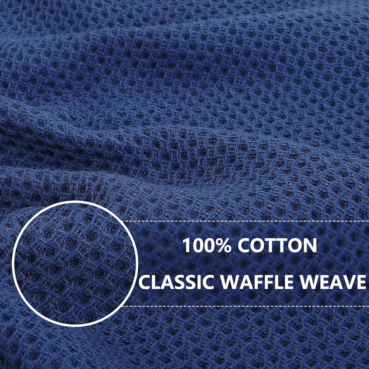 Homaxy 100% Cotton Oversized Waffle Weave Kitchen Dish Towels, Ultra Soft Absorbent Quick Drying