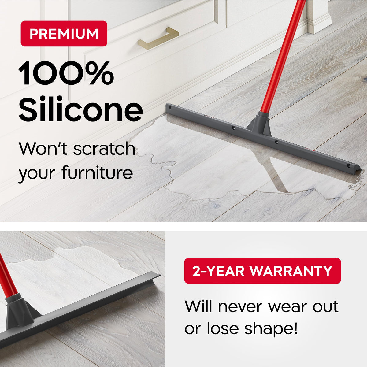 Tyroler Floor Squeegee Heavy Duty 24" | Floor Squeegee for Concrete Floors