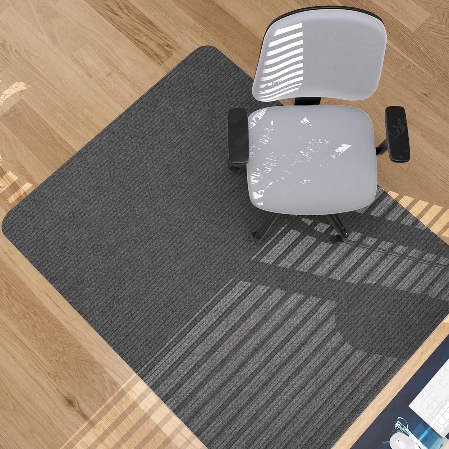 Placoot Desk Chair Mat for Hardwood Floor & Tile 55"x35" Office Chair Mat for Rolling Chairs Large