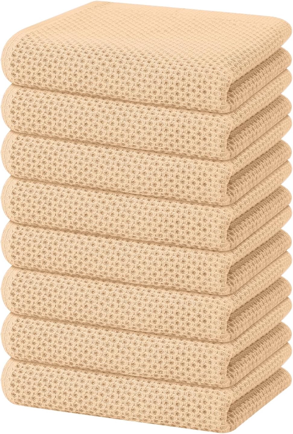 Homaxy 100% Cotton Waffle Weave Kitchen Dish Towels, Ultra Soft Absorbent Quick Drying Cleaning