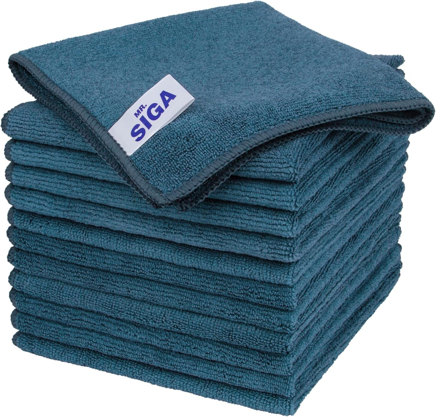 MR.SIGA Microfiber Cleaning Cloth, All-Purpose Microfiber Towels, Streak Free Cleaning Rags, Pack