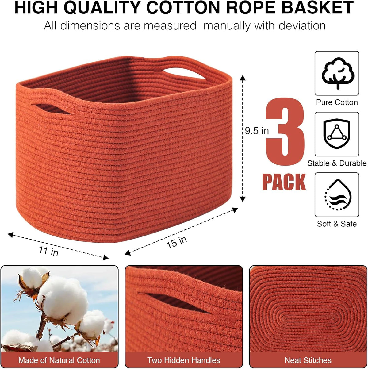 Storage Baskets for Organizing, Storage Basket for Shelves, Toy Towel Basket for Bathroom Nursery