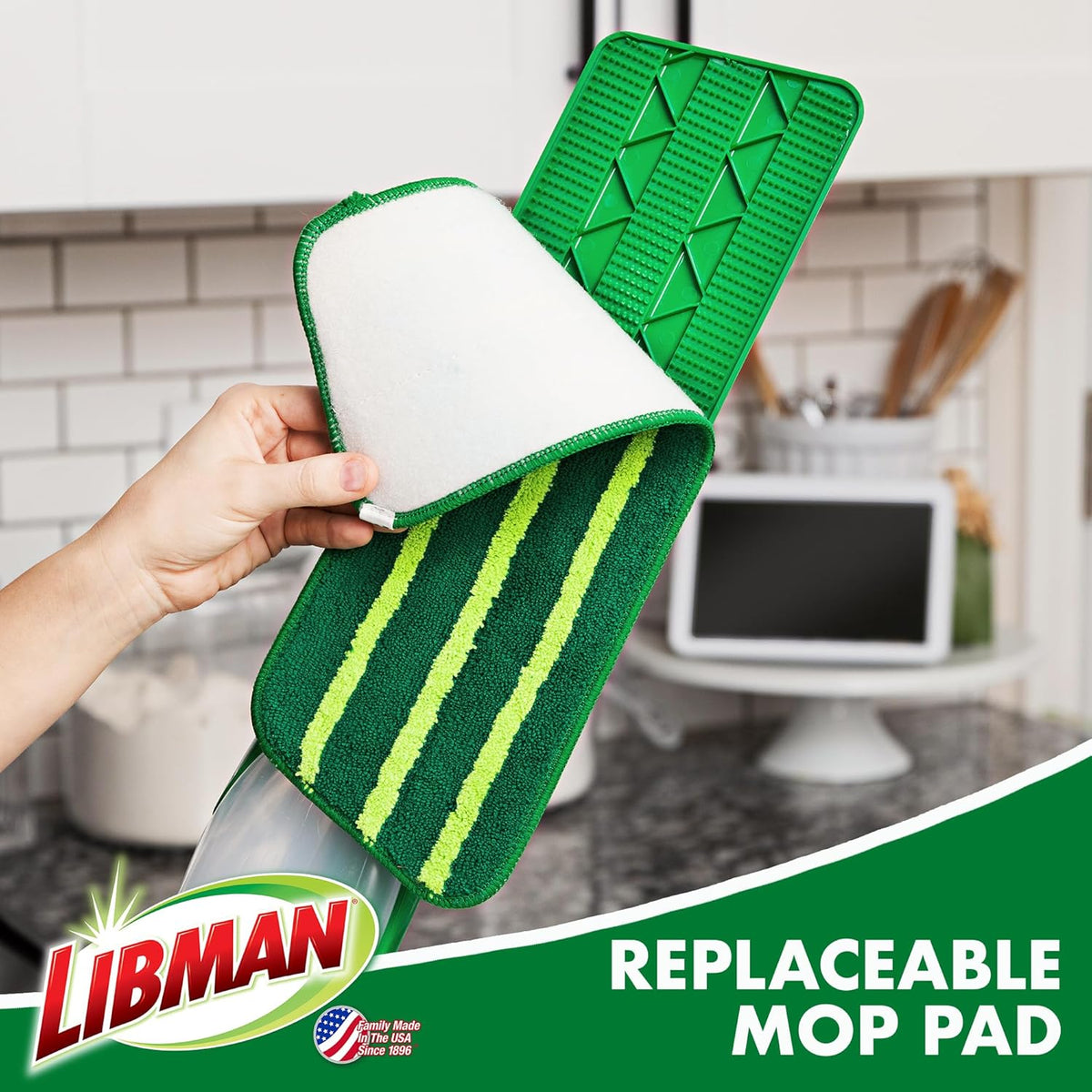 TheLibmanCompany Libman Freedom Spray Mop Refills, Three Refills Green 3 Pack – view 3