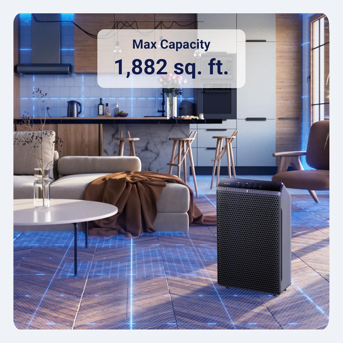 WINIX 5520 Air Purifier for Home Large Room Up to 1882 Ft² in 1 Hr With Air Quality Monitor, True