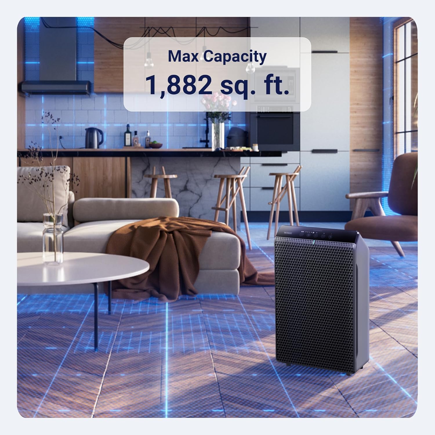 WINIX 5520 Air Purifier for Home Large Room Up to 1882 Ft² in 1 Hr With Air Quality Monitor, True