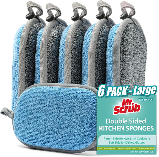 All-Purpose Sponges Kitchen, Non Scratch Dish Sponge for Washing Dishes Cleaning Kitchen, Rough