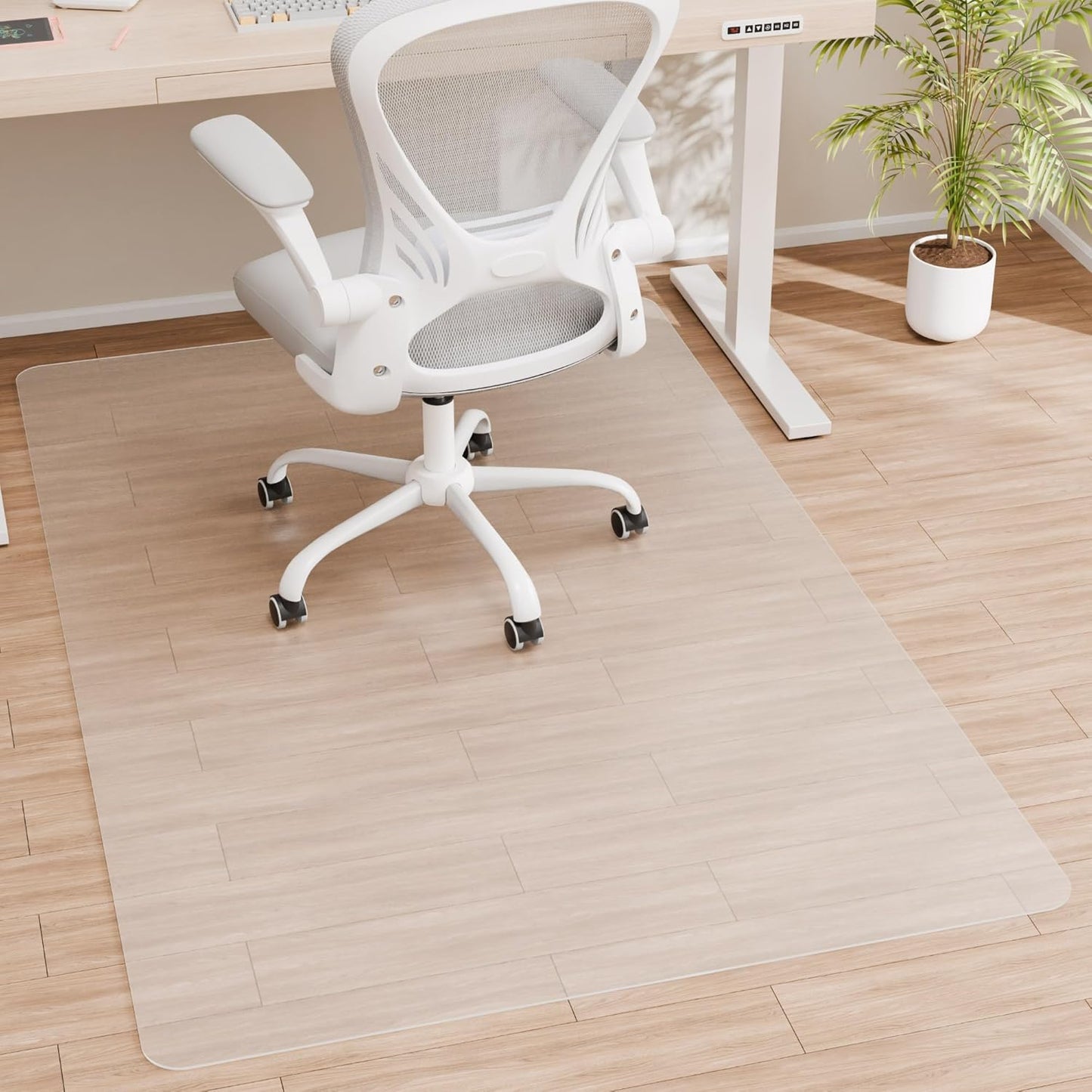 Office Chair Mat for Hardwood Floor, 72" x 46" Clear Computer/Desk Chair Mat for Hard Floor