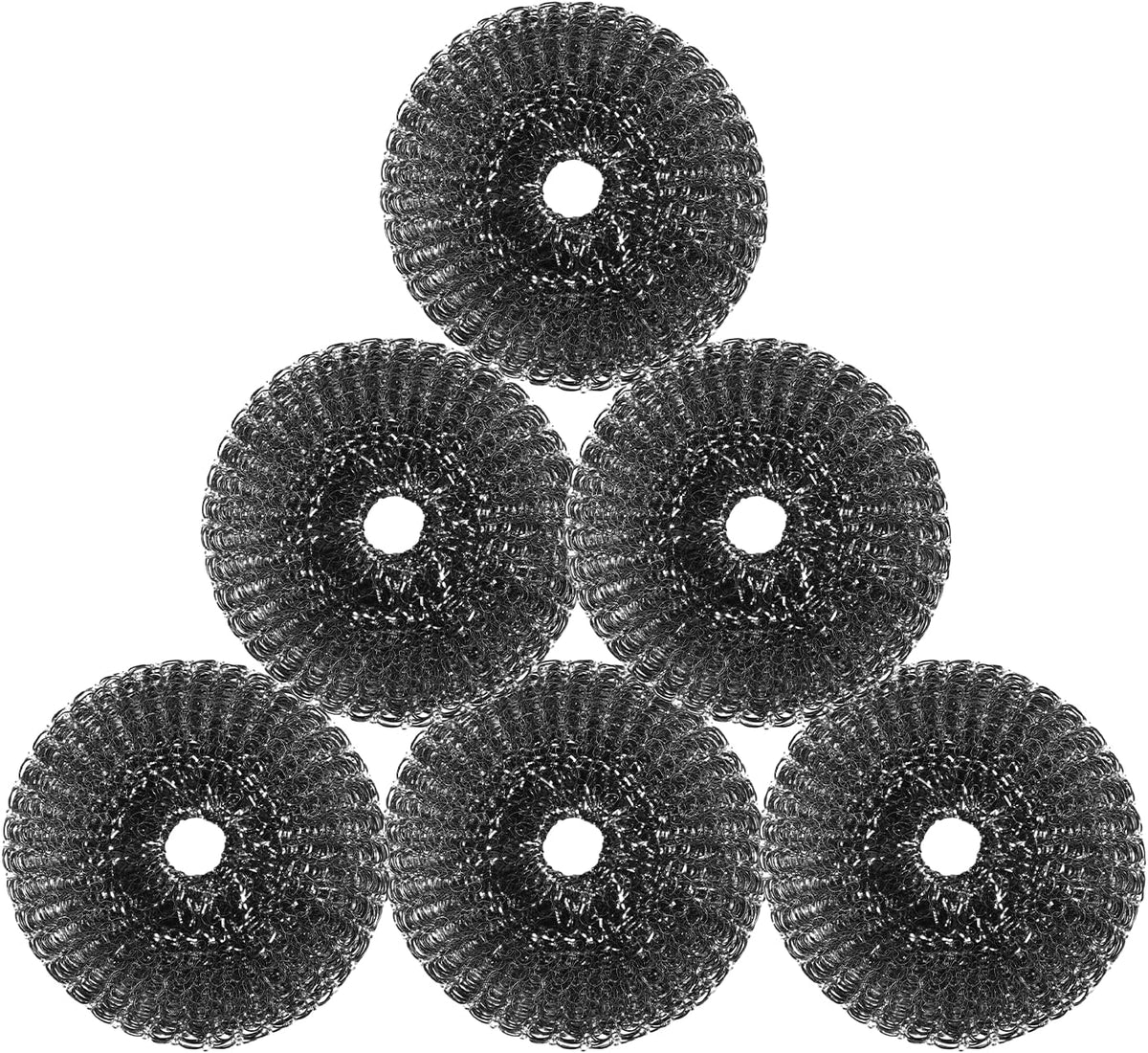 6 Pcs Steel Wool Scrubber, Stainless Steel Scrubber for Cleaning Kitchen and Household Stubborn