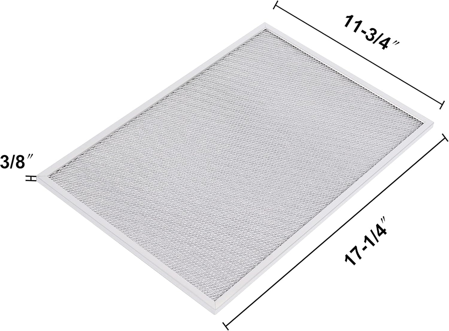 Wadoy BPS1FA36 Range Hood Filter 11-3/4" X 17-1/4" X 3/8", 2 Pack Aluminum Mesh Grease Range Hood