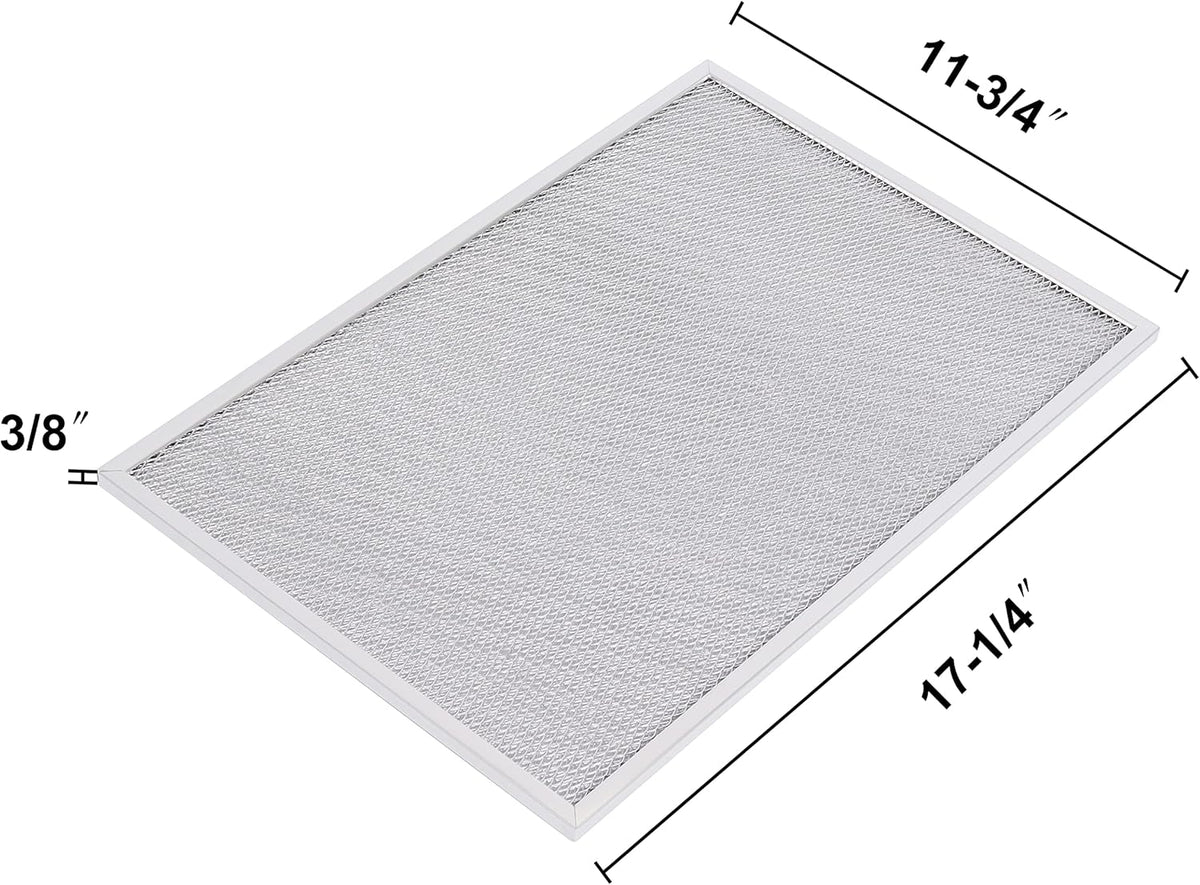 Wadoy BPS1FA36 Range Hood Filter 11-3/4" X 17-1/4" X 3/8", 2 Pack Aluminum Mesh Grease Range Hood