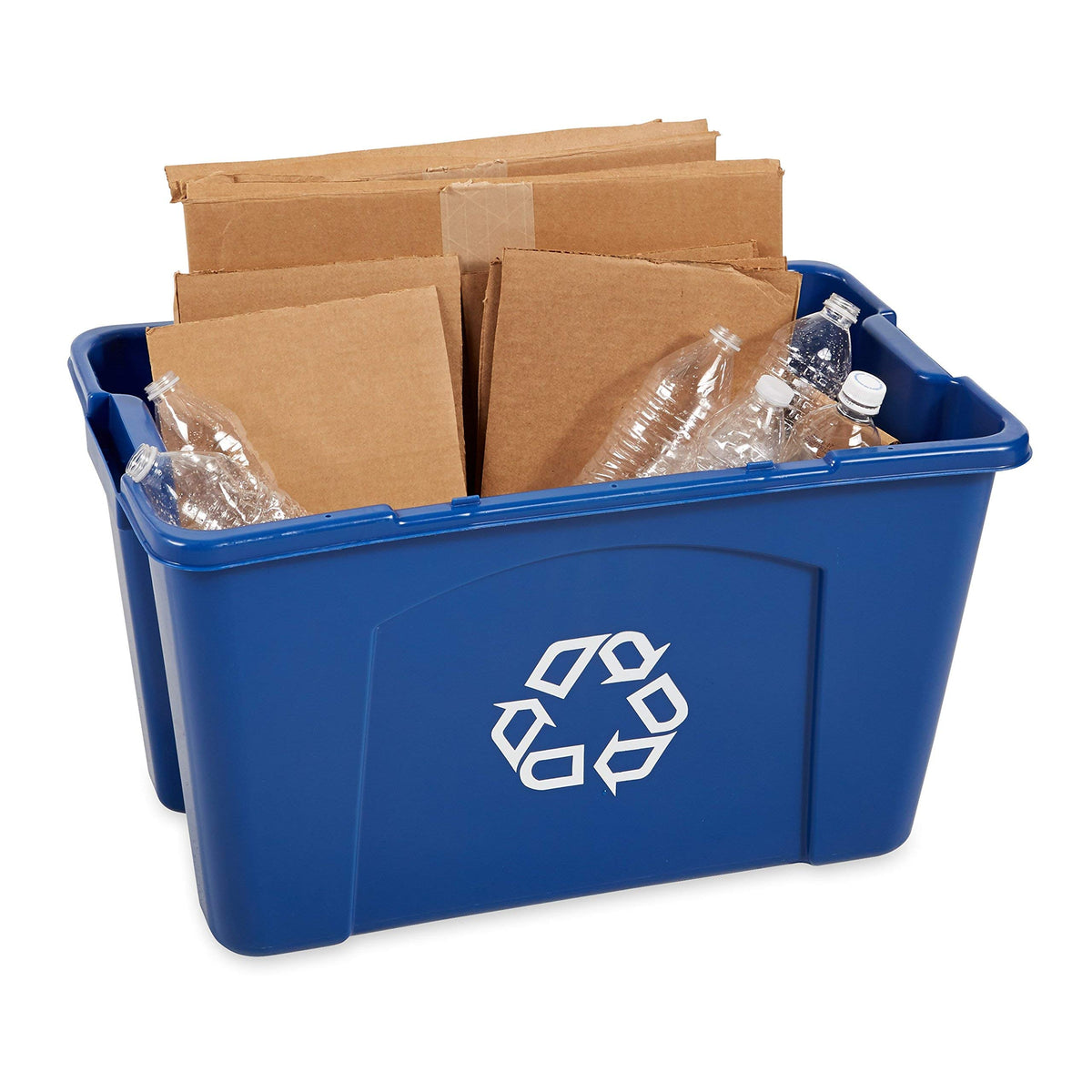Rubbermaid Commercial Products, Recycling Bin/Box for Paper and Packaging, Stackable, 18 GAL, for