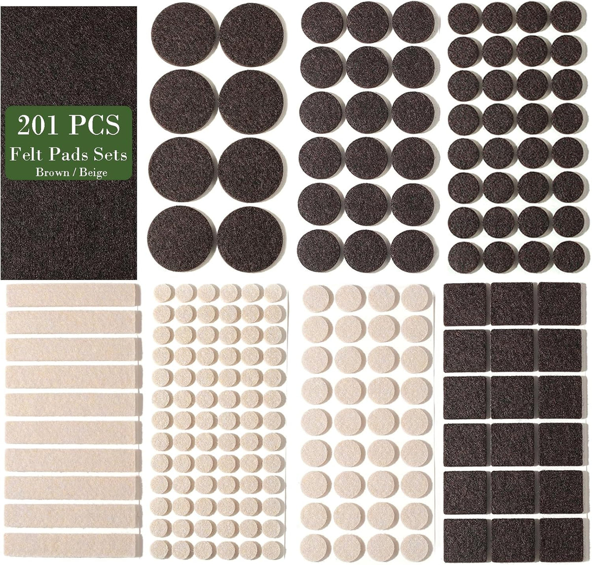 Fursafe&Q Felt Furniture Pads, Furniture Felt Pads for Hardwood Floors -Self Adhesive Chair Leg