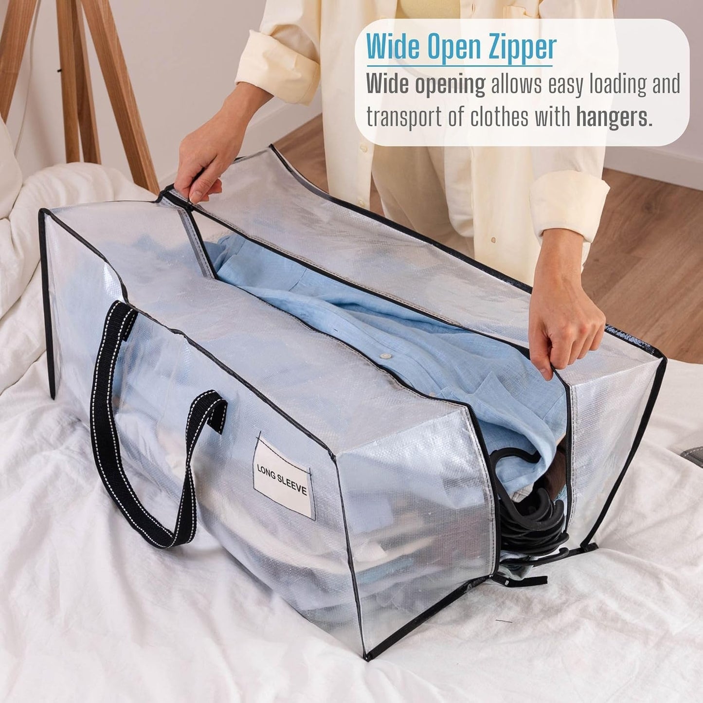 VENO 10 Pack Moving Bags Extra Large Storage Bags for College Move-In, Heavy-Duty Storage Totes
