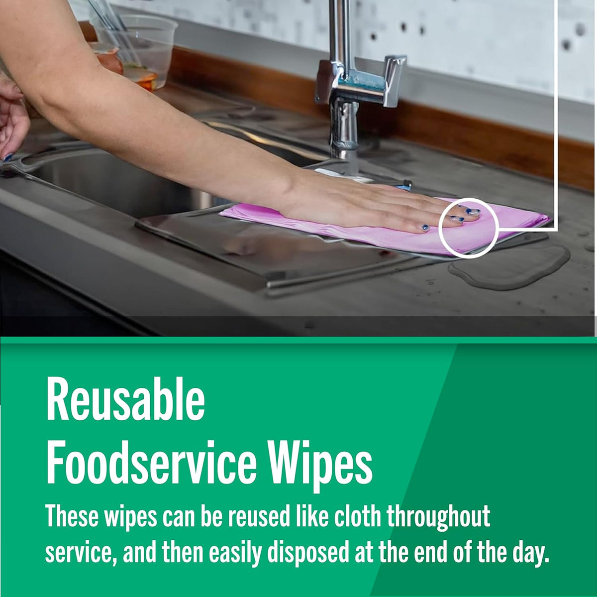 Fresh Towel Foodservice Reusable Paper Towels - 1/4 Fold, 13 x 20 inches - (1 Case of 200) All