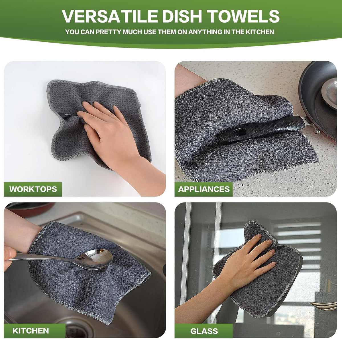 KinHwa Dish Cloths for Washing Dishes Kitchen Towels Microfiber Dish Towels for Kitchen Dish Towels