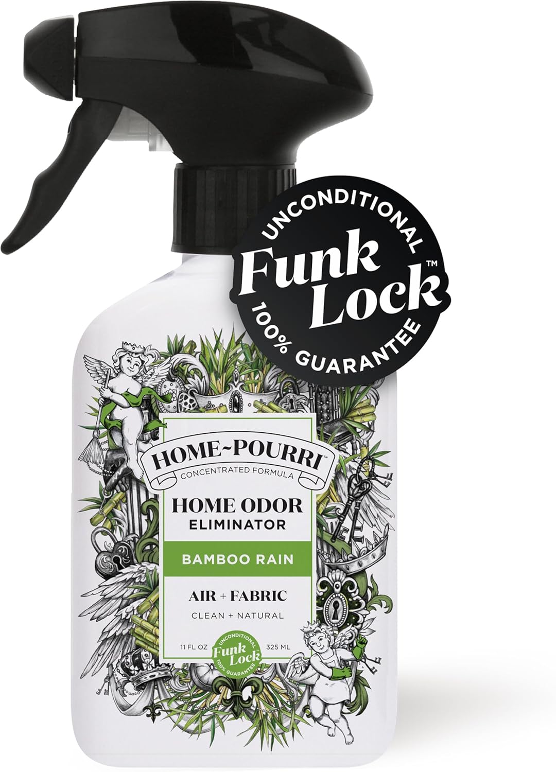 Home-Pourri Air + Fabric Multi-Purpose Odor Freshener Spray, Bamboo Rain, 11 Fl Oz - Jasmine