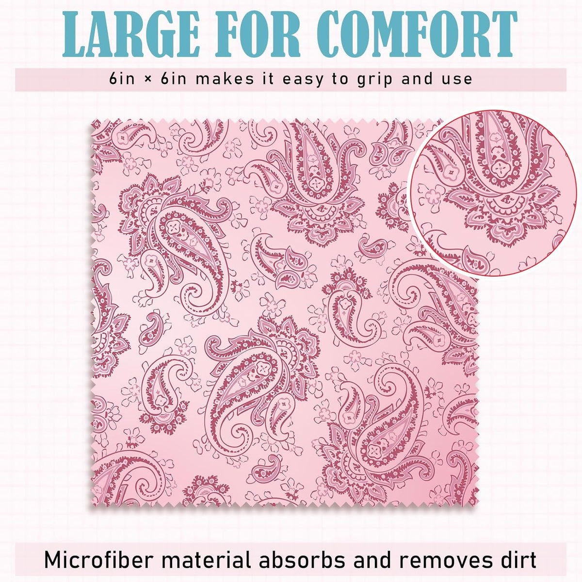 Sinmoe 20 Pcs Microfiber Cleaning Cloth Cute Paisley Waves Design Microfiber Soft Multicolor