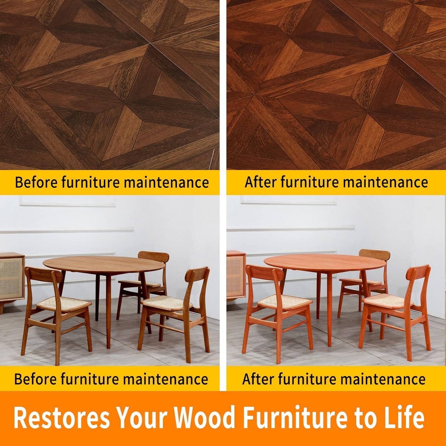 PIPIHUA Beeswax Polish and Conditioner for Wood Furniture - Waterproof & Restorer Wood Wax