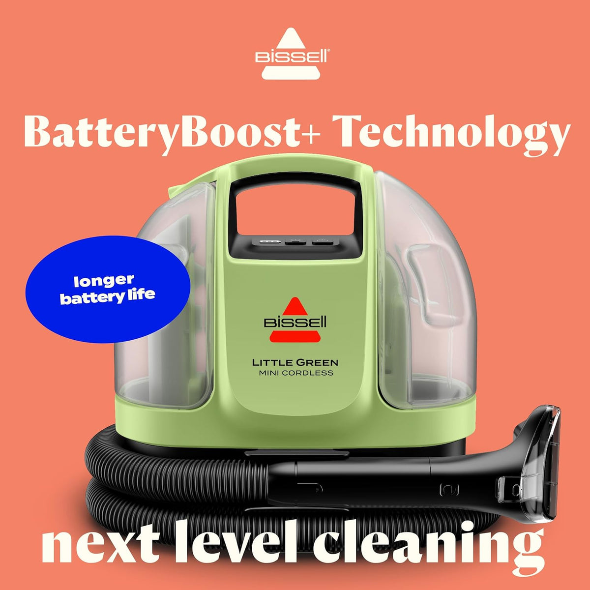 BISSELL Little Green Mini Cordless Portable Carpet and Upholstery Deep Cleaner, Car/Auto Detailer