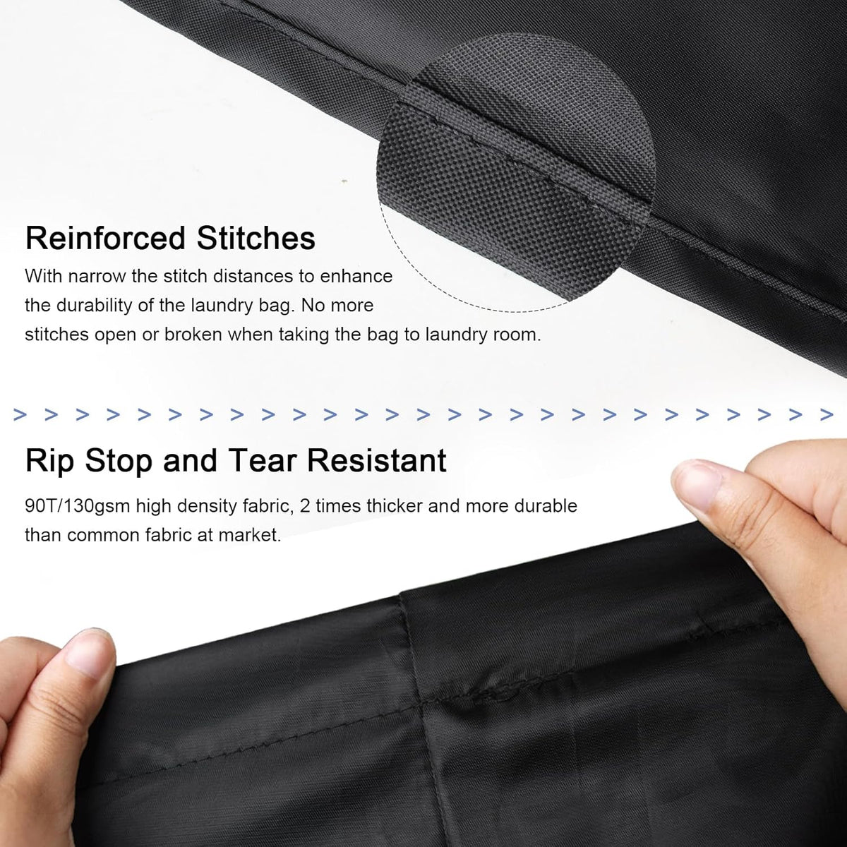 Polecasa Heavy Duty Large Laundry Bag with 130gsm Tear Resistant Fabric and Handles, Easy to Carry