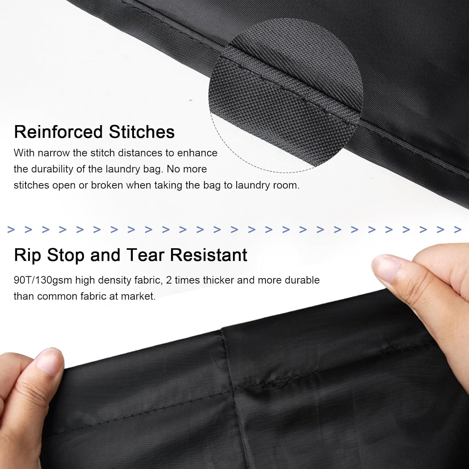 Polecasa Heavy Duty Large Laundry Bag with 130gsm Tear Resistant Fabric and Handles, Easy to Carry