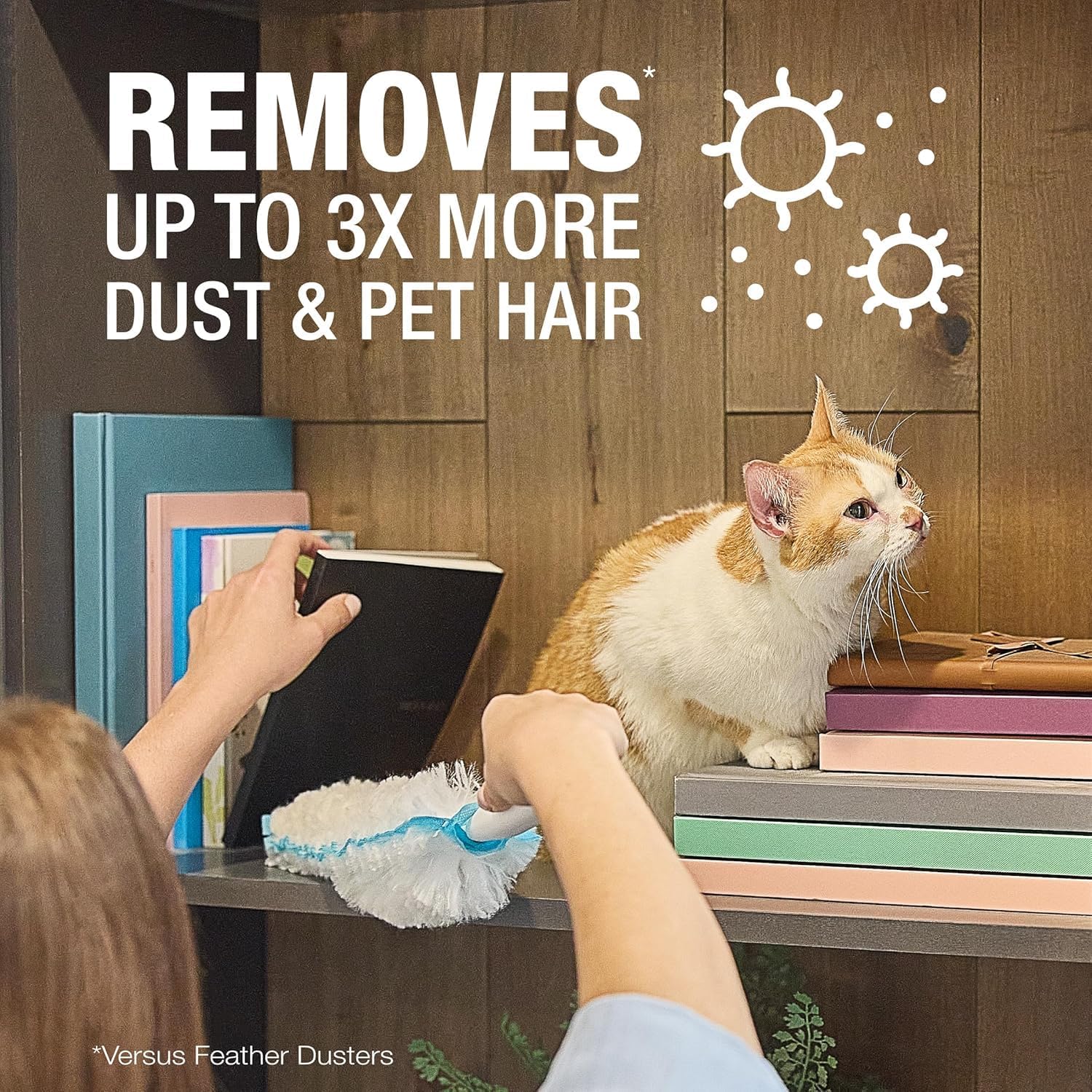 Bona High Performance Dusting System - 1 Compact Handle, 5 Disposable Dusters, & 1 Reusable Duster