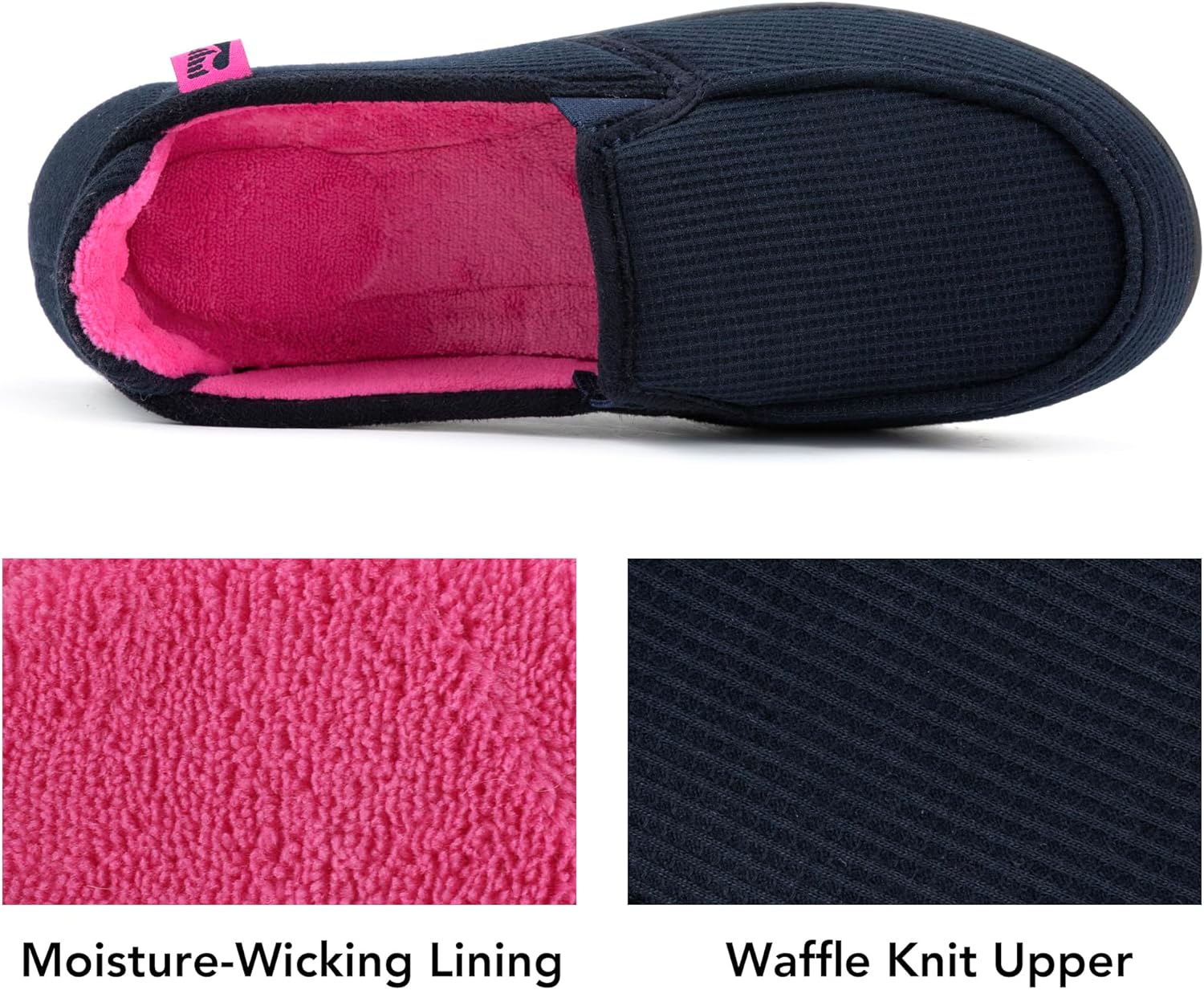 RockDove Women's Two-Tone Hoodback Slipper with Removable Insole