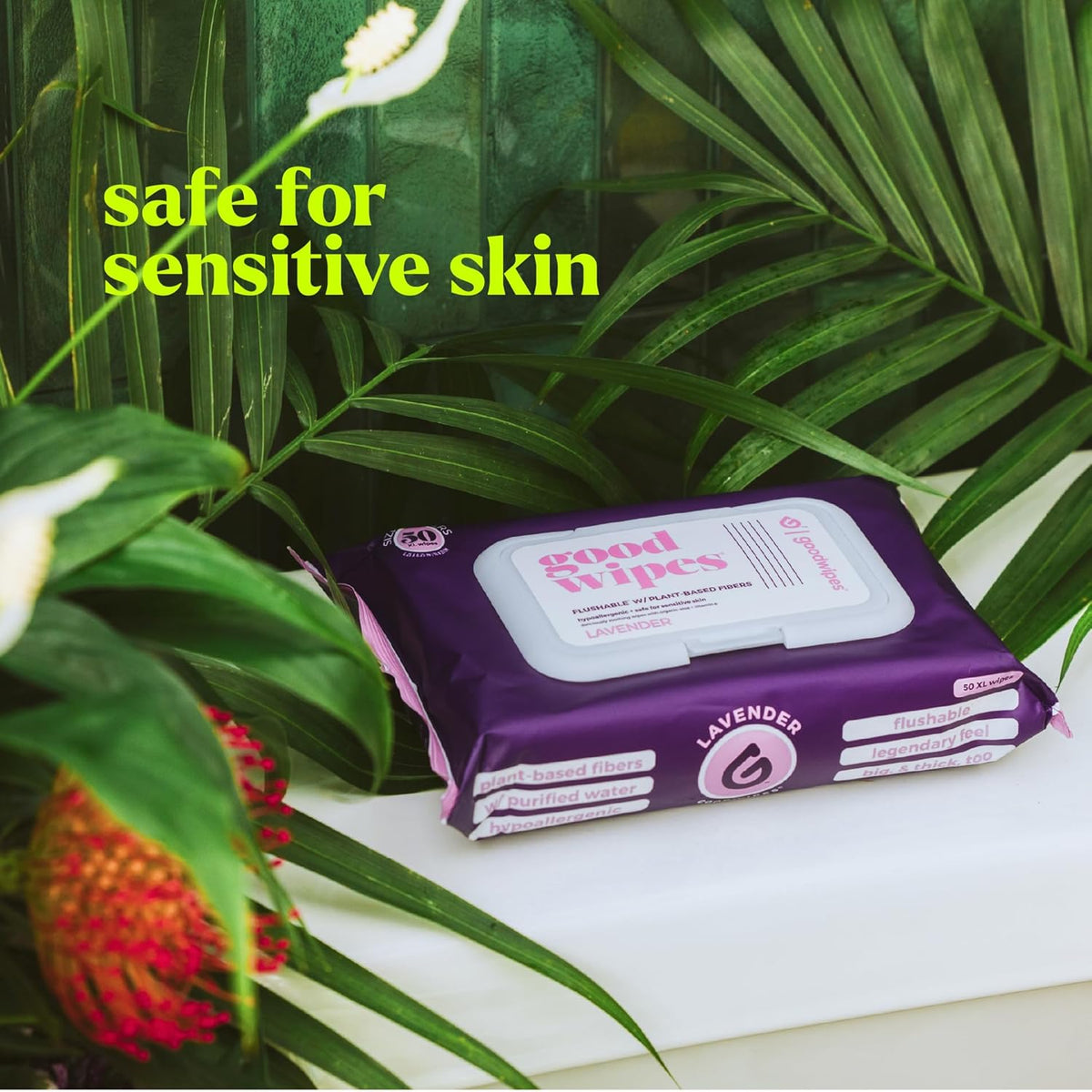 goodwipes Flushable Wipes - Individually Wrapped Butt Wipe for On-the-Go Adults - Portable Mini