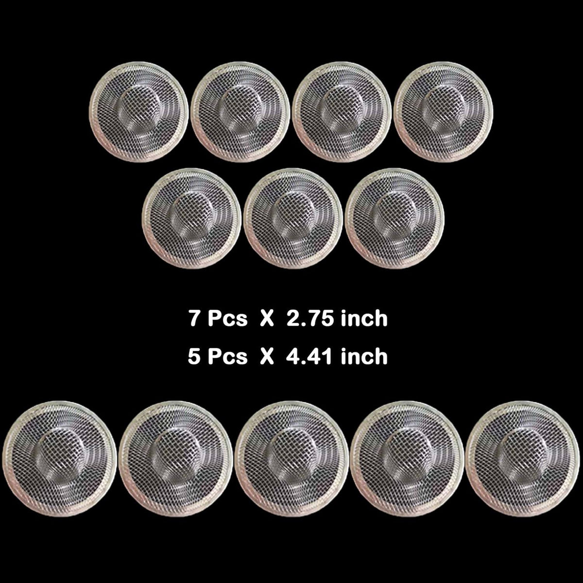 12PCS Stainless Steel Slop Basket Filter Trap, 2.75" & 4.41" Mesh Sink Drain Strainer Screen