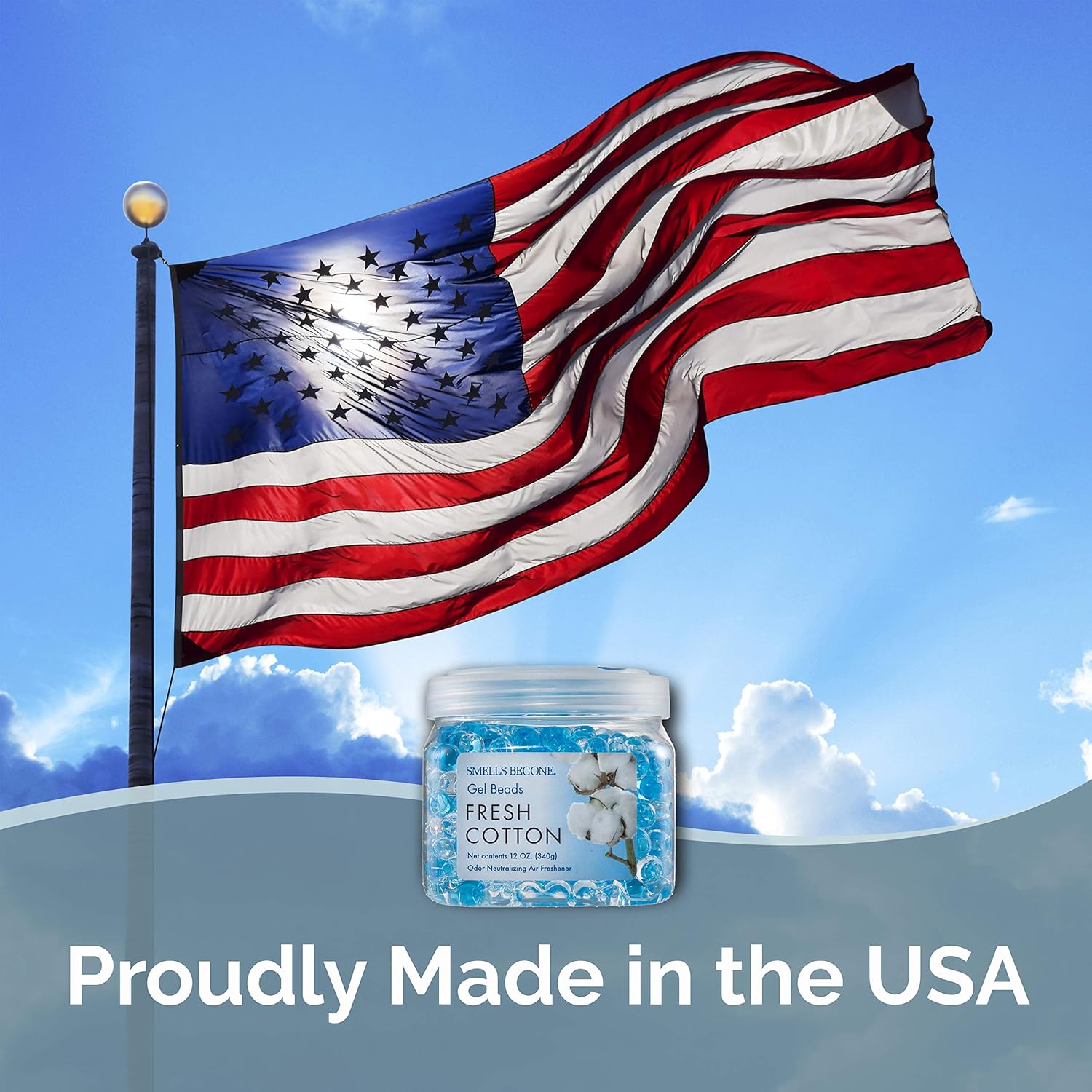 SMELLS BEGONE Odor Eliminator Gel Beads - Air Freshener - Eliminates Odor in Bathrooms, Cars
