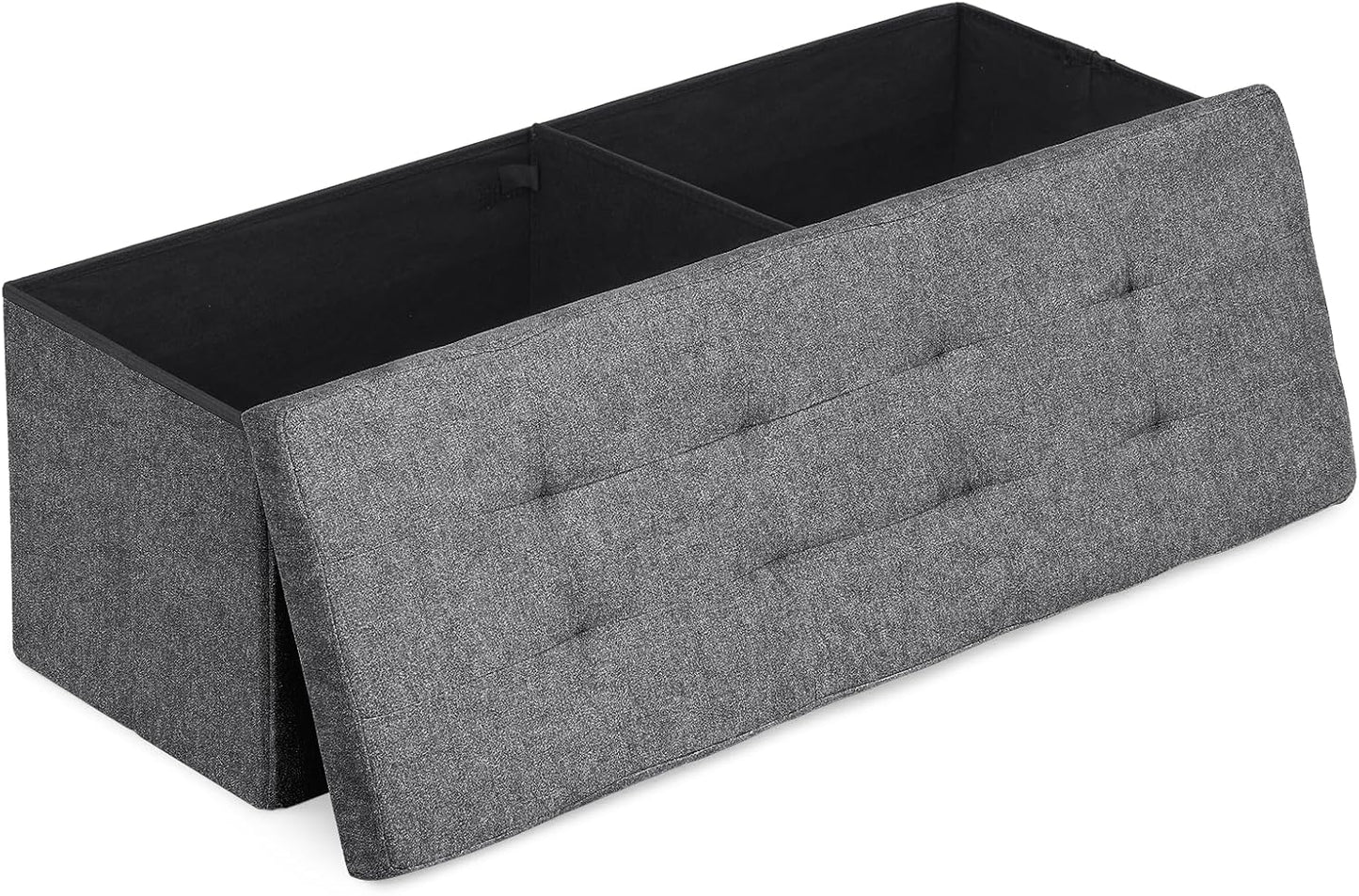 Athena Collection 43" Storage Ottoman Bench Folding Bench with 130L Hidden Storage, Large End of