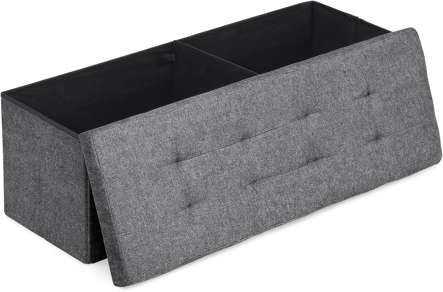 Athena Collection 43" Storage Ottoman Bench Folding Bench with 130L Hidden Storage, Large End of