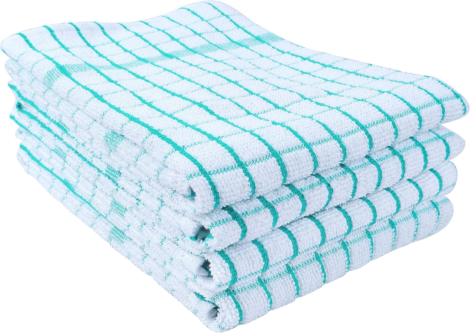 AMOUR INFINI Kitchen Towels Set of 4 - Highly Absorbent, Super Soft Terry Cotton 20x28 Inch Dish