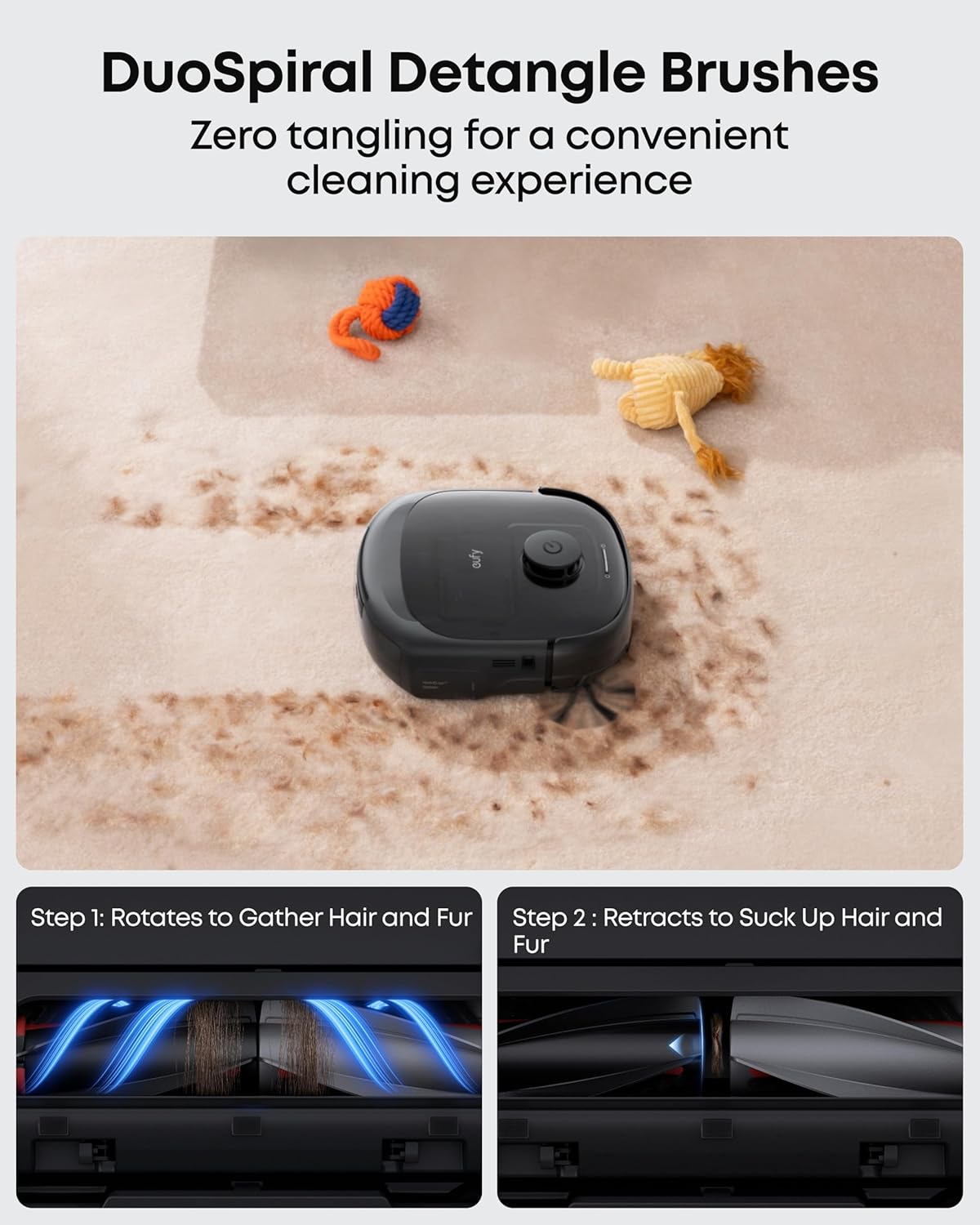 eufy Robot Vacuum E25, HydroJet System with Roller Mop, 20,000 Pa Turbo Suction, All-in-One Robot
