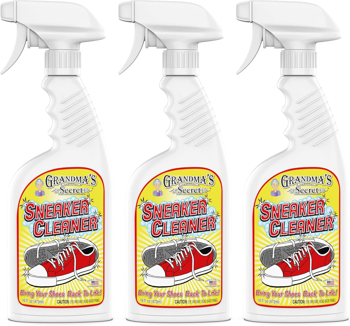 Grandma's Secret Sneaker Cleaner - Shoe Cleaner for Rubber, Canvas and Leather - Stain Remover