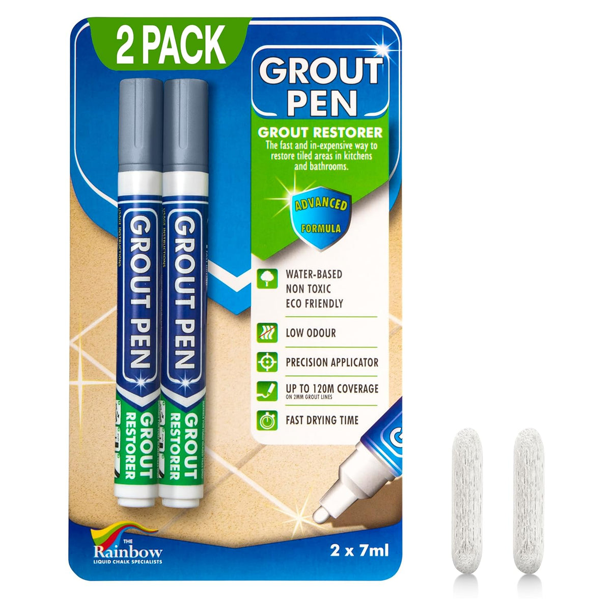 Grout Pen Grey Tile Paint Marker: Waterproof Grout Paint, Tile Grout Colorant and Sealer Pen
