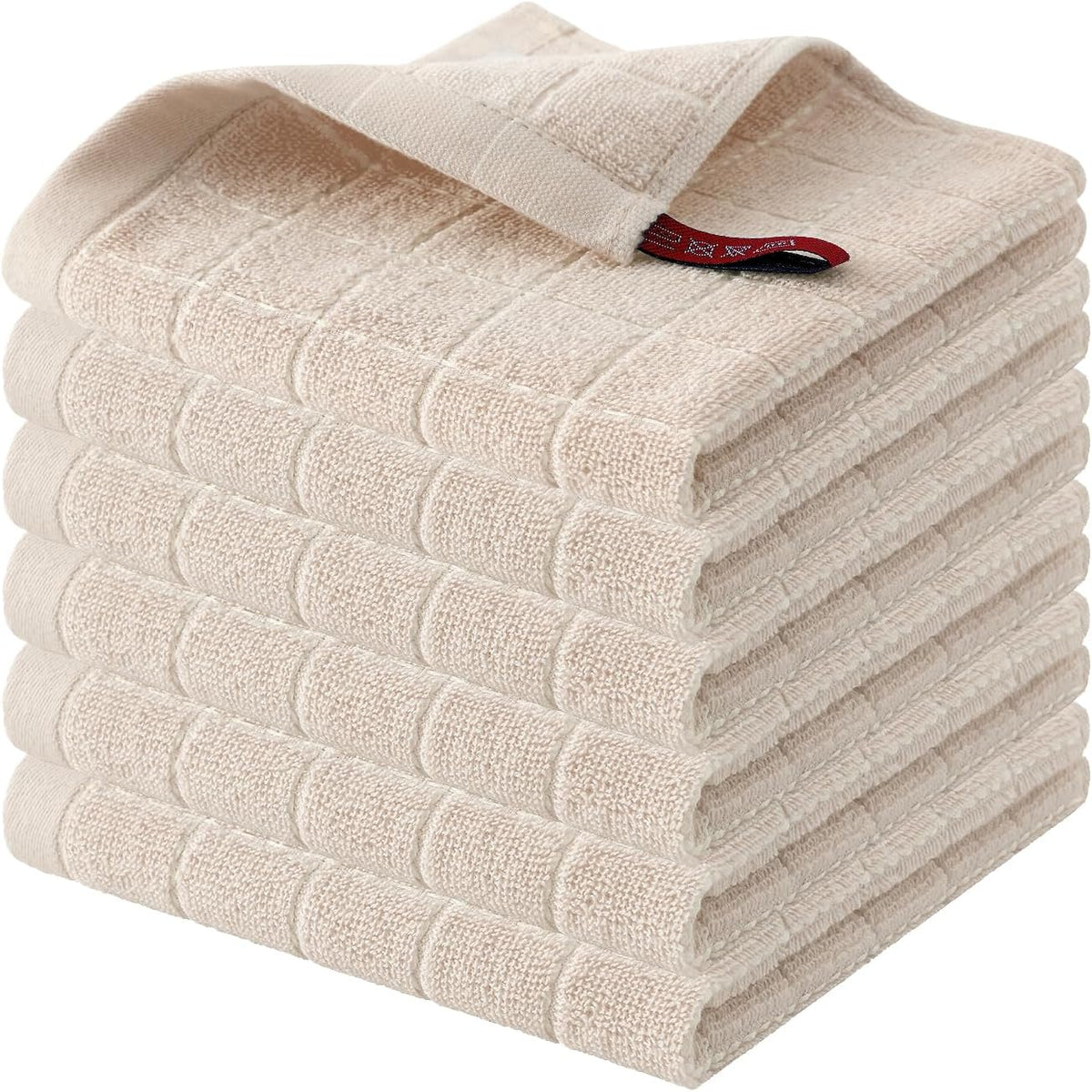 Homaxy 100% Cotton Terry Kitchen Dish Cloths, Ultra Soft and Absorbent Dish Towels for Kitchen