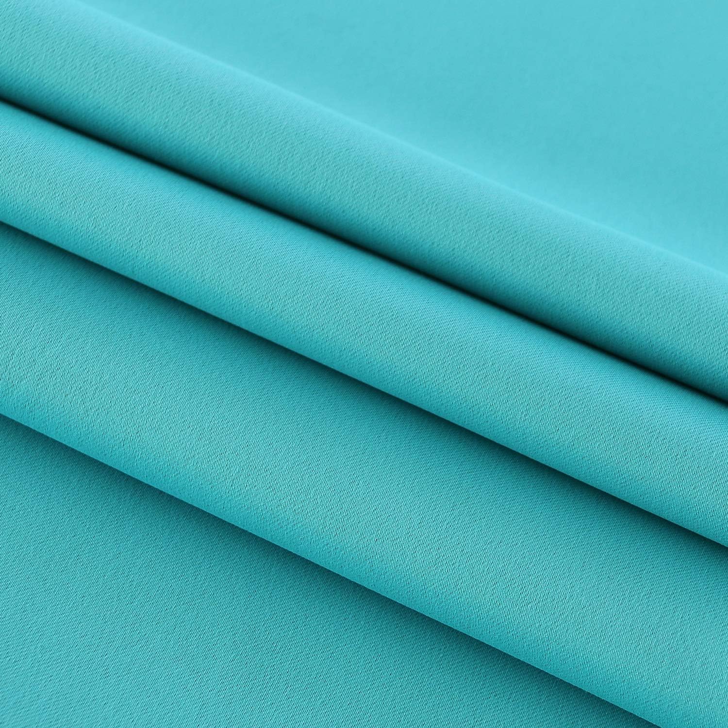 DWCN French Door Curtains – Rod Pocket Thermal Blackout Curtain for Doors with Glass Window