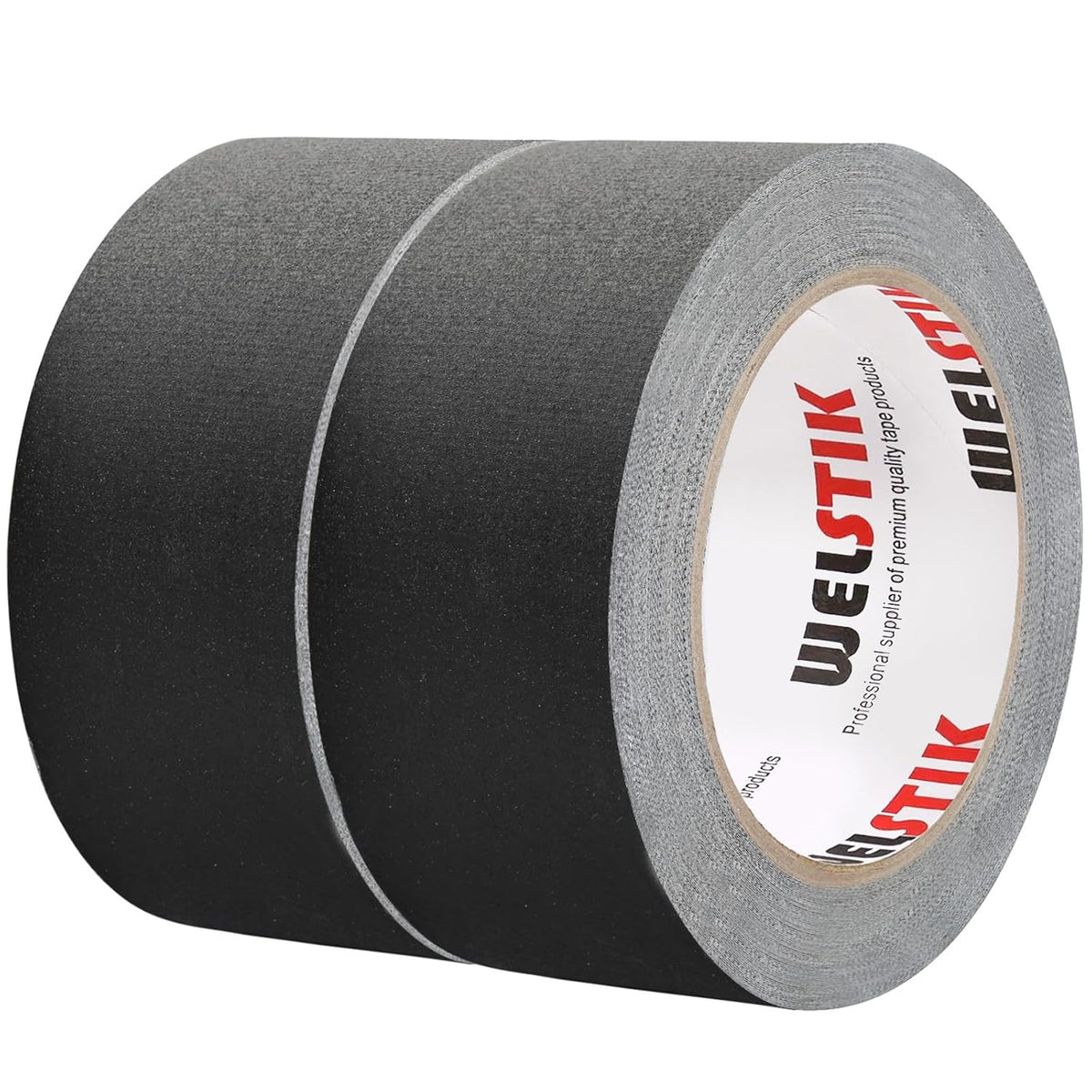 WELSTIK Non-Reflective Black Upgraded Version Gaffers Tape, 1.88 inch x 22 Yards, 2 Pack, Matte