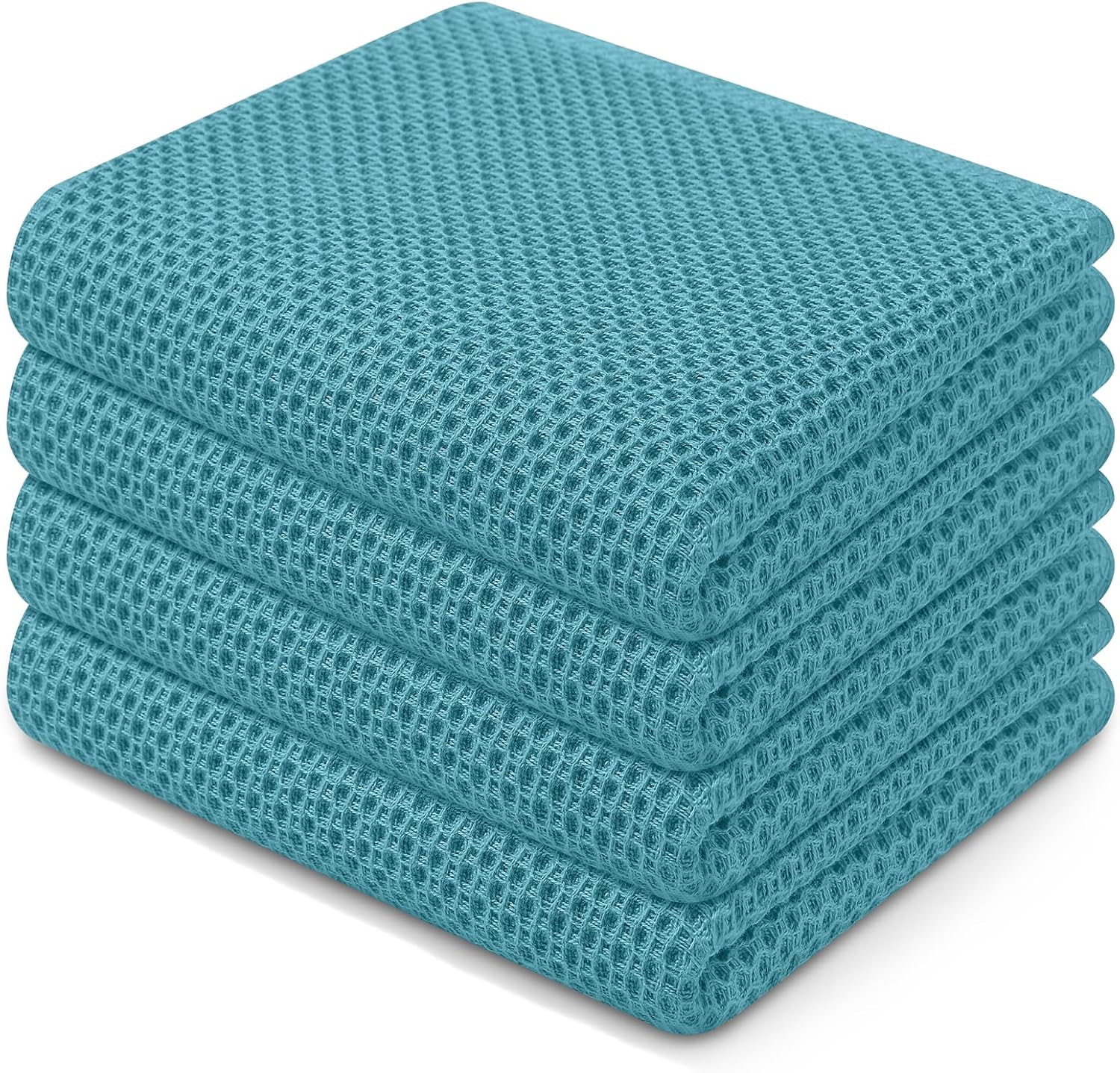 Homaxy 100% Cotton Waffle Weave Kitchen Dish Towels, Ultra Soft Absorbent Quick Drying Cleaning