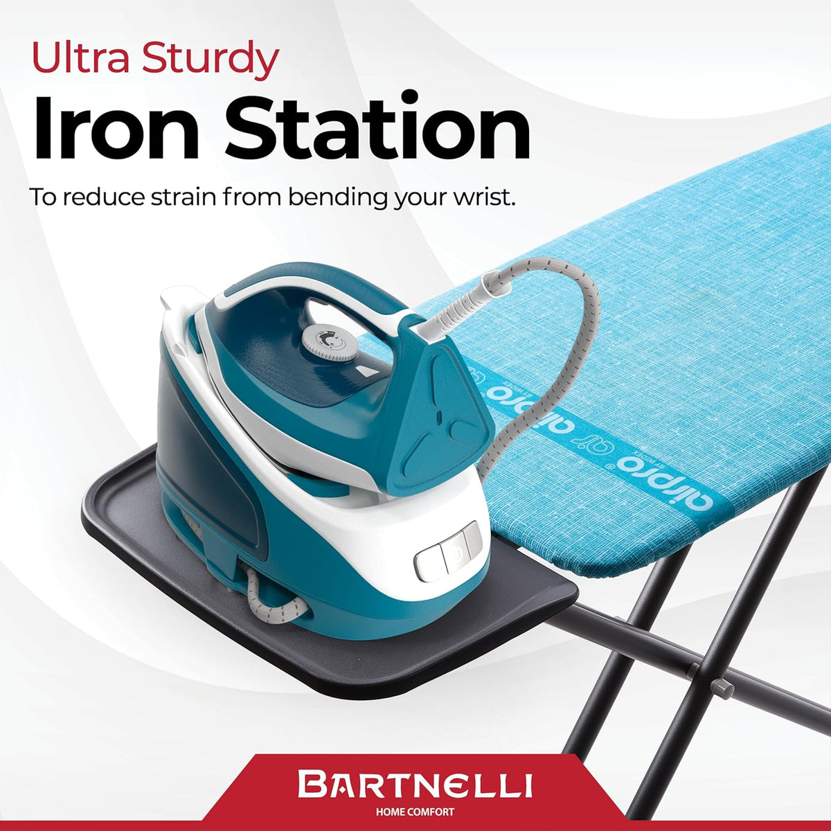 Bartnelli Next-Generation Innovative Wooden Top Ironing Board, with Breakthrough Patented 5-Layered