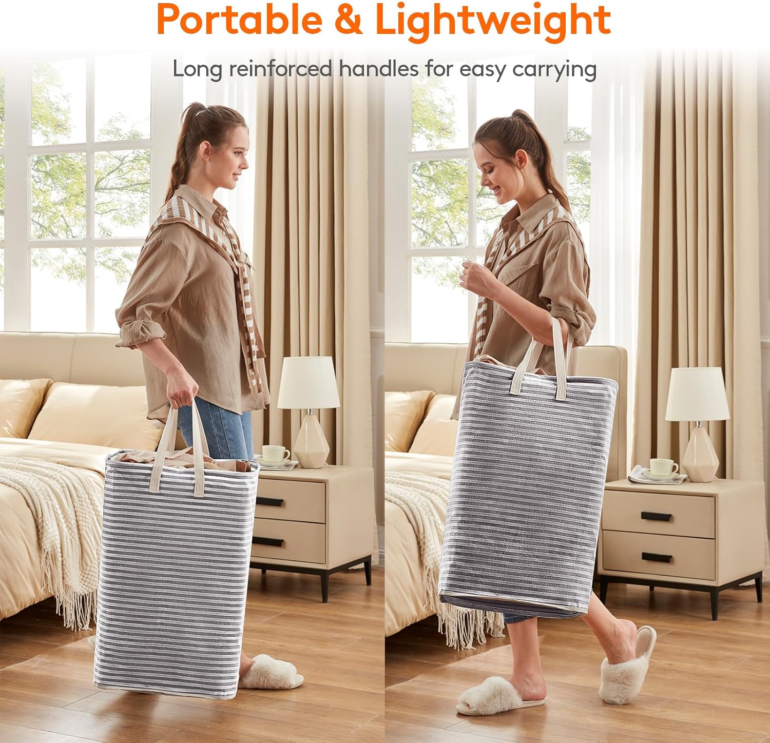 Lifewit 4 Pack Laundry Hamper Large Collapsible Laundry Baskets, Freestanding Waterproof Clothes