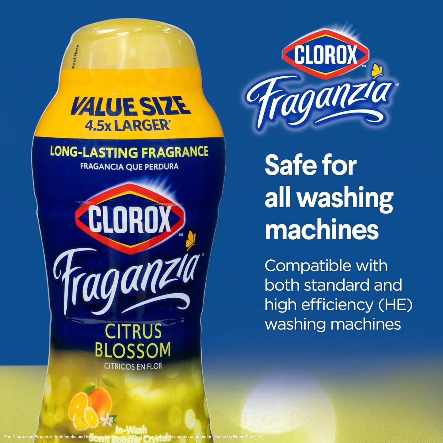 Clorox Fraganzia Laundry Scent Booster Crystals in Citrus Blossom Scent - Scented In-Wash Freshener