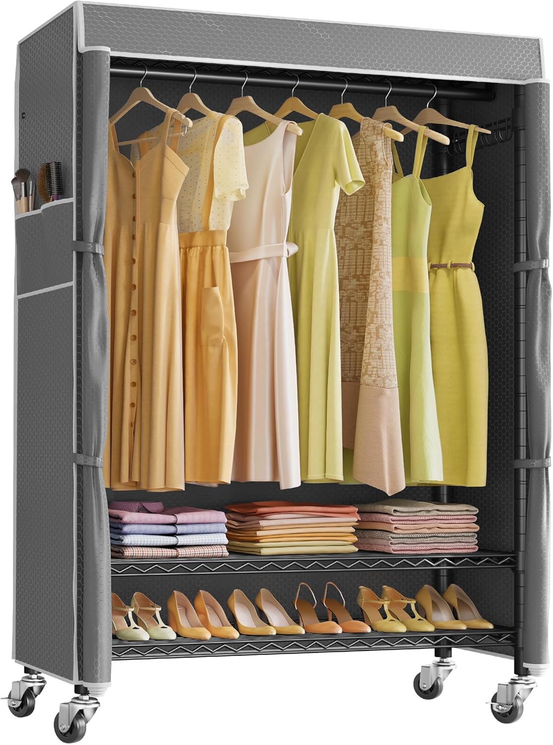 VIPEK R3C Plus Garment Rack Rolling Clothes Racks with Locking Wheels, Heavy Duty Clothing Rack