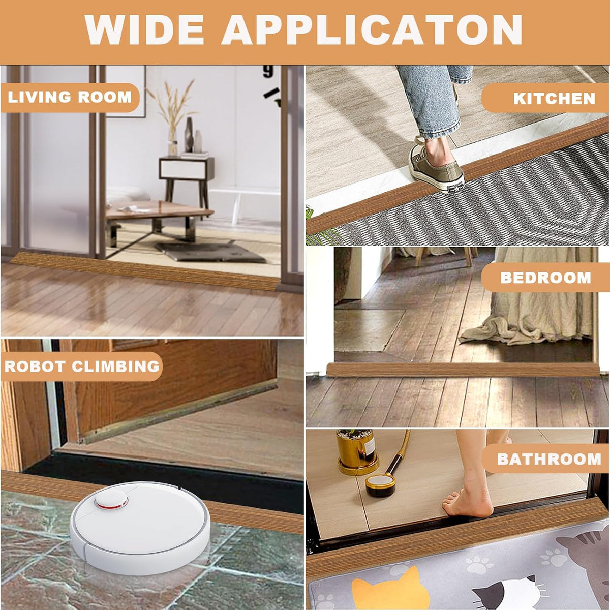 Vinyl Door Threshold Flooring Transition Strip Self Adhesive Carpet Edging Strip for Laminate