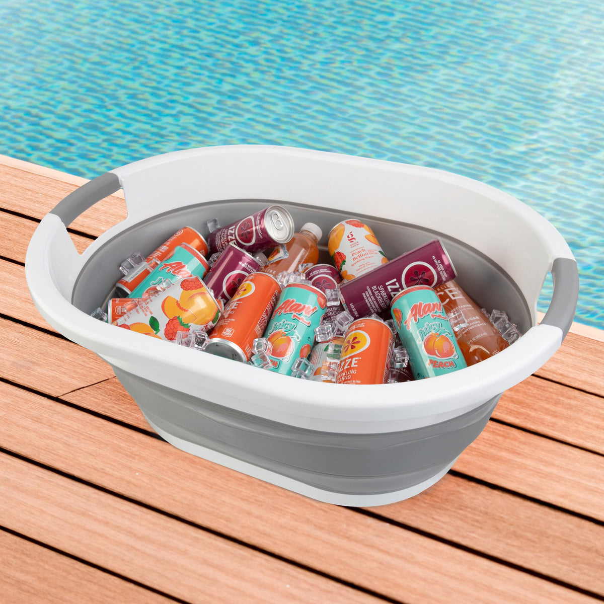 Collapsible Laundry Basket - 39L (10.3-Gallon) Portable Sink - Multipurpose Plastic Bin, Hamper, or