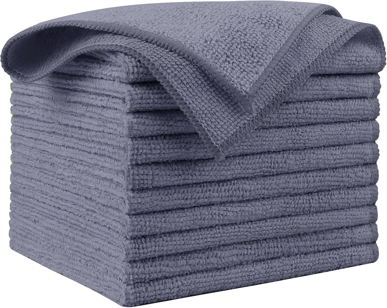 AIDEA Microfiber Cleaning Cloth Grey 10PK, Micro Fiber Cloth for Cleaning Cars, Premium All Purpose