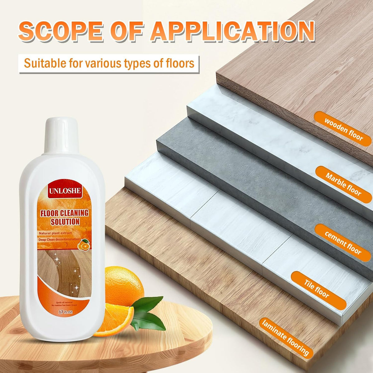 Floor Cleaning Solution for Multiple Hard Floors - 34 fl oz Floor Cleaner, For All Robot Vacuums