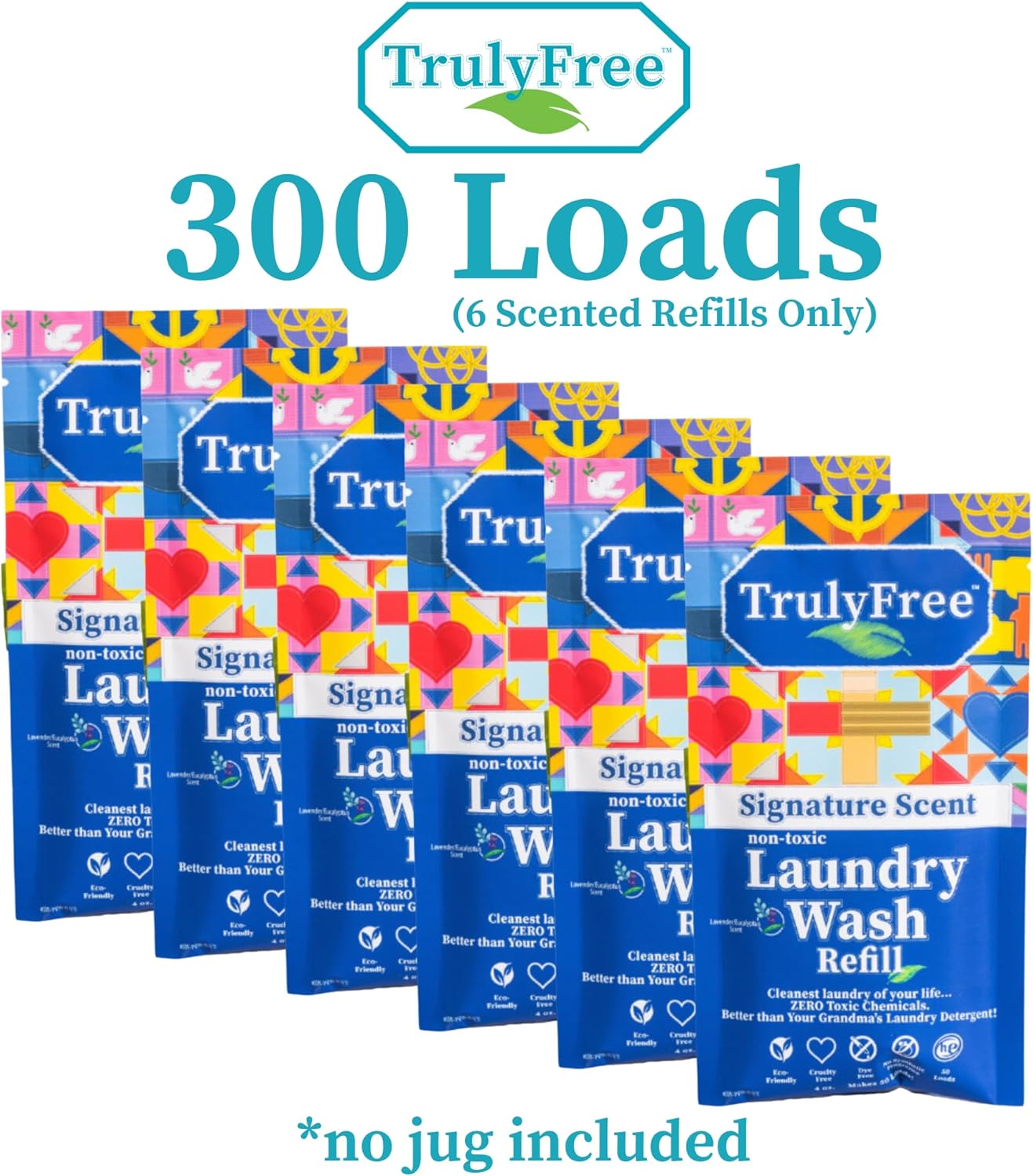 Truly Free Natural Laundry Detergent for Sensitive Skin | Eco Friendly, Plant Based, Baby Clothes